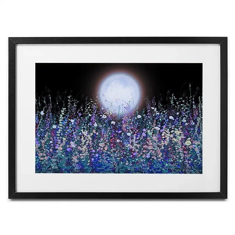 Strawberry Supermoon Rises Over The Meadow At Twilight Framed Art Print Strawberry Supermoon Rises Over The Meadow At Twilight Framed Art Print wall art product Lena Owens - Independent