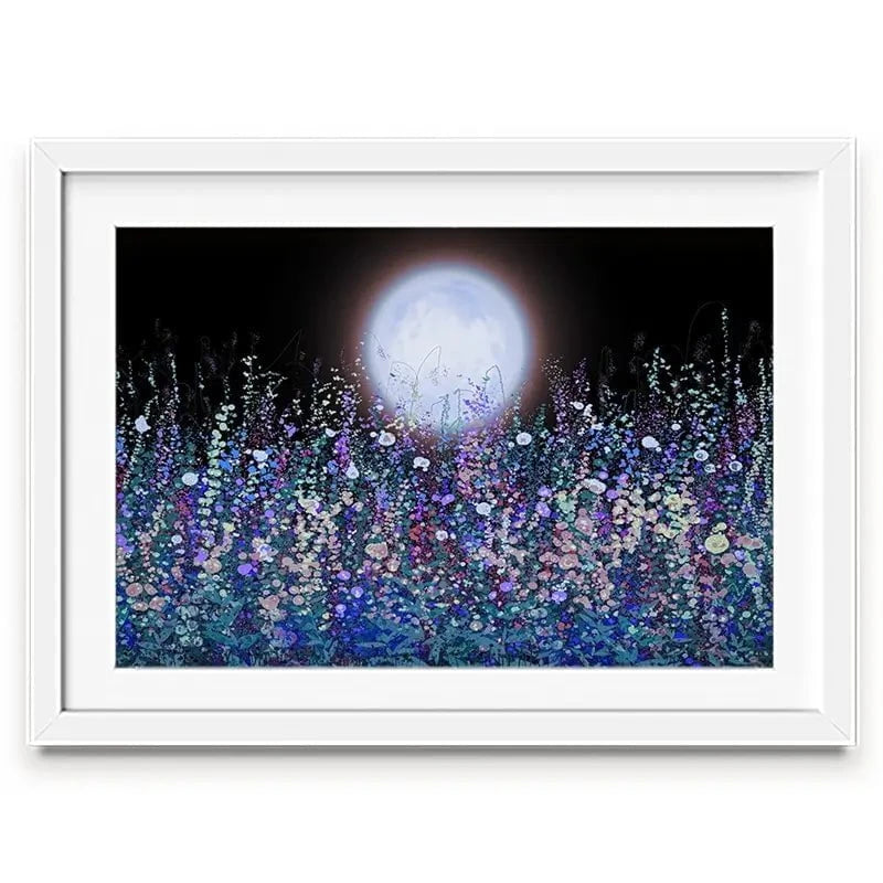 Strawberry Supermoon Rises Over The Meadow At Twilight Framed Art Print Strawberry Supermoon Rises Over The Meadow At Twilight Framed Art Print wall art product Lena Owens - Independent