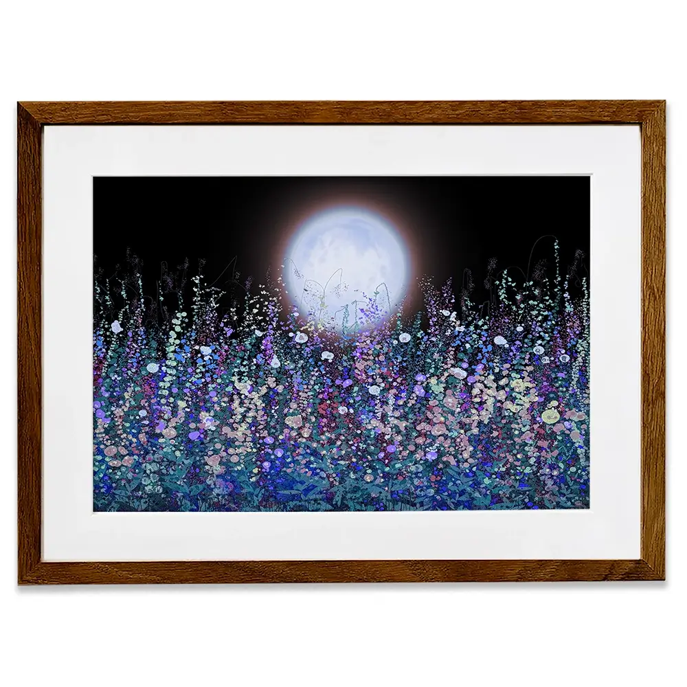 Strawberry Supermoon Rises Over The Meadow At Twilight Framed Art Print Strawberry Supermoon Rises Over The Meadow At Twilight Framed Art Print wall art product Lena Owens - Independent