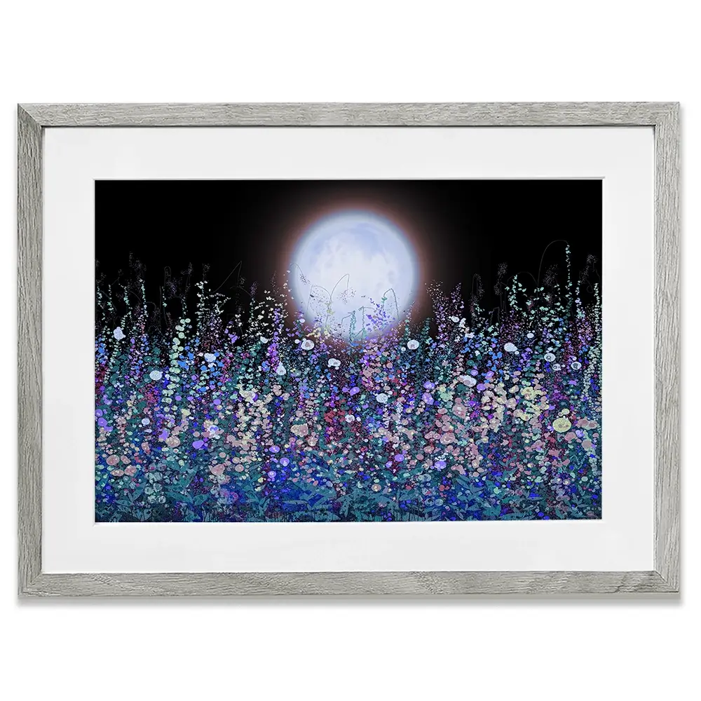 Strawberry Supermoon Rises Over The Meadow At Twilight Framed Art Print Strawberry Supermoon Rises Over The Meadow At Twilight Framed Art Print wall art product Lena Owens - Independent