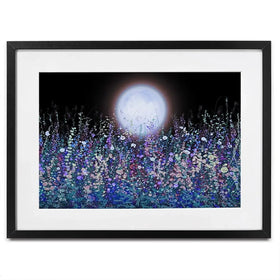 Strawberry Supermoon Rises Over The Meadow At Twilight Framed Art Print Strawberry Supermoon Rises Over The Meadow At Twilight Framed Art Print wall art product Lena Owens - Independent