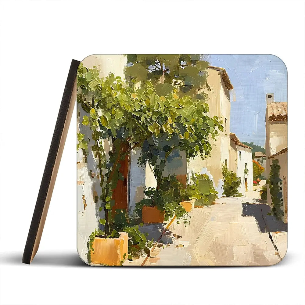 Street In Mallorca Coaster Set Street In Mallorca Coaster Set wall art product Elena Avanesova