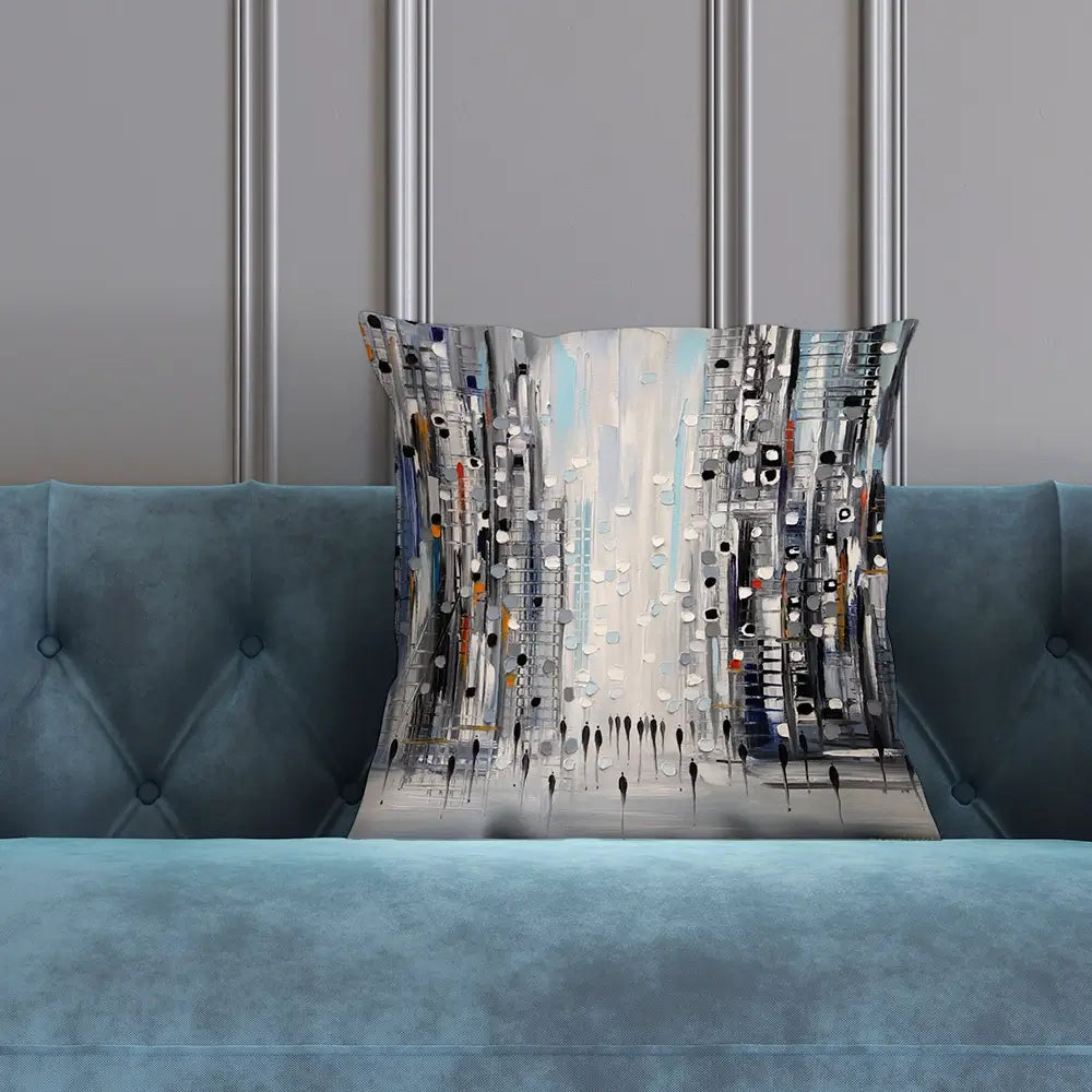 Street Life Cushion Street Life Cushion wall art product Ekaterina Ermilkina