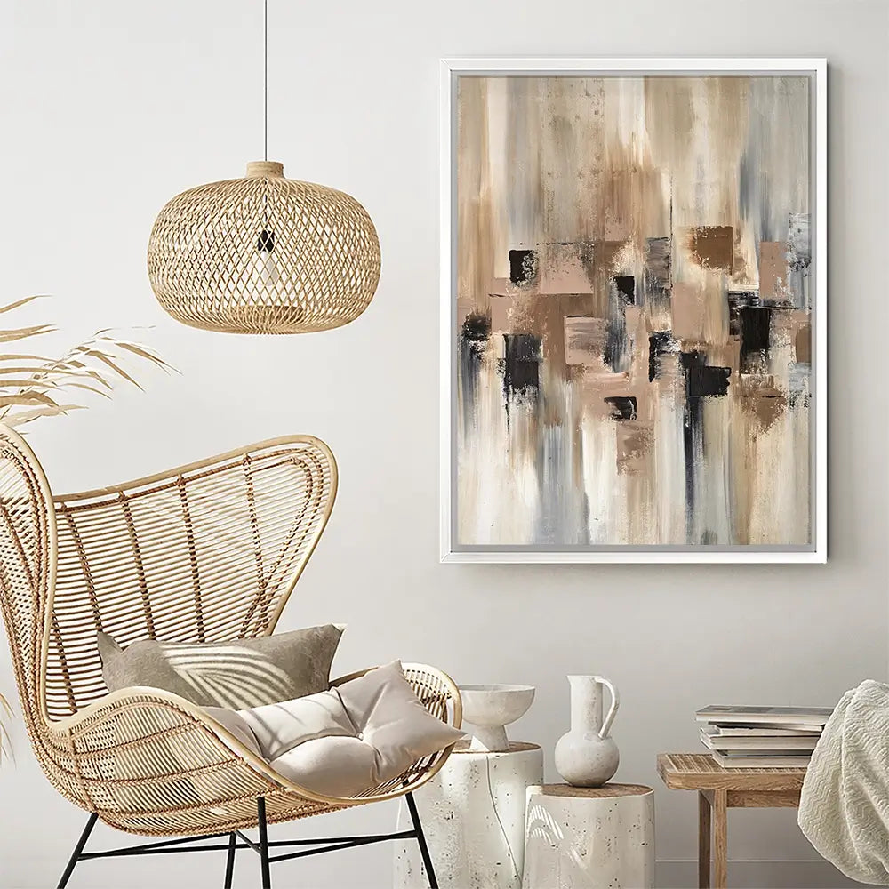 Strokes Of Brown Canvas Print Strokes Of Brown Canvas Print wall art product Art Print Shop