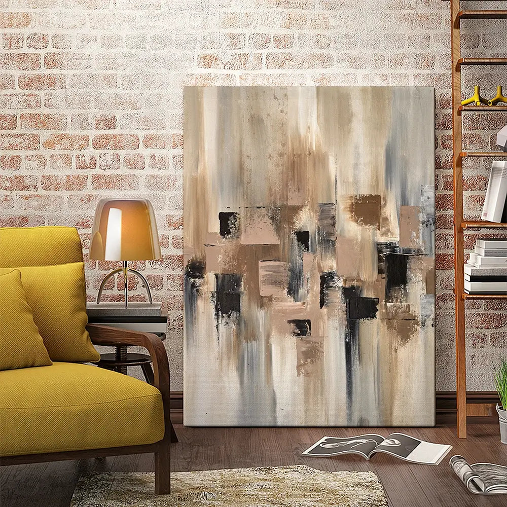 Strokes Of Brown Canvas Print Strokes Of Brown Canvas Print wall art product Art Print Shop