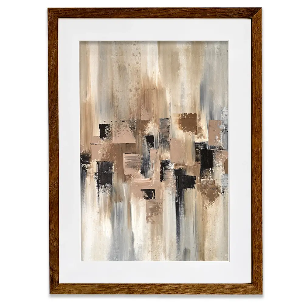 Strokes Of Brown Framed Art Print Strokes Of Brown Framed Art Print wall art product Art Print Shop