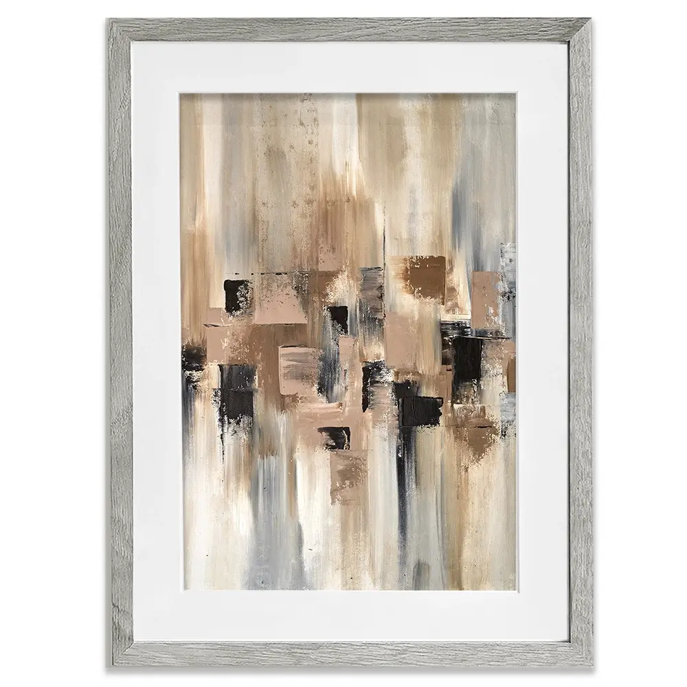 Strokes Of Brown Framed Art Print Strokes Of Brown Framed Art Print wall art product Art Print Shop