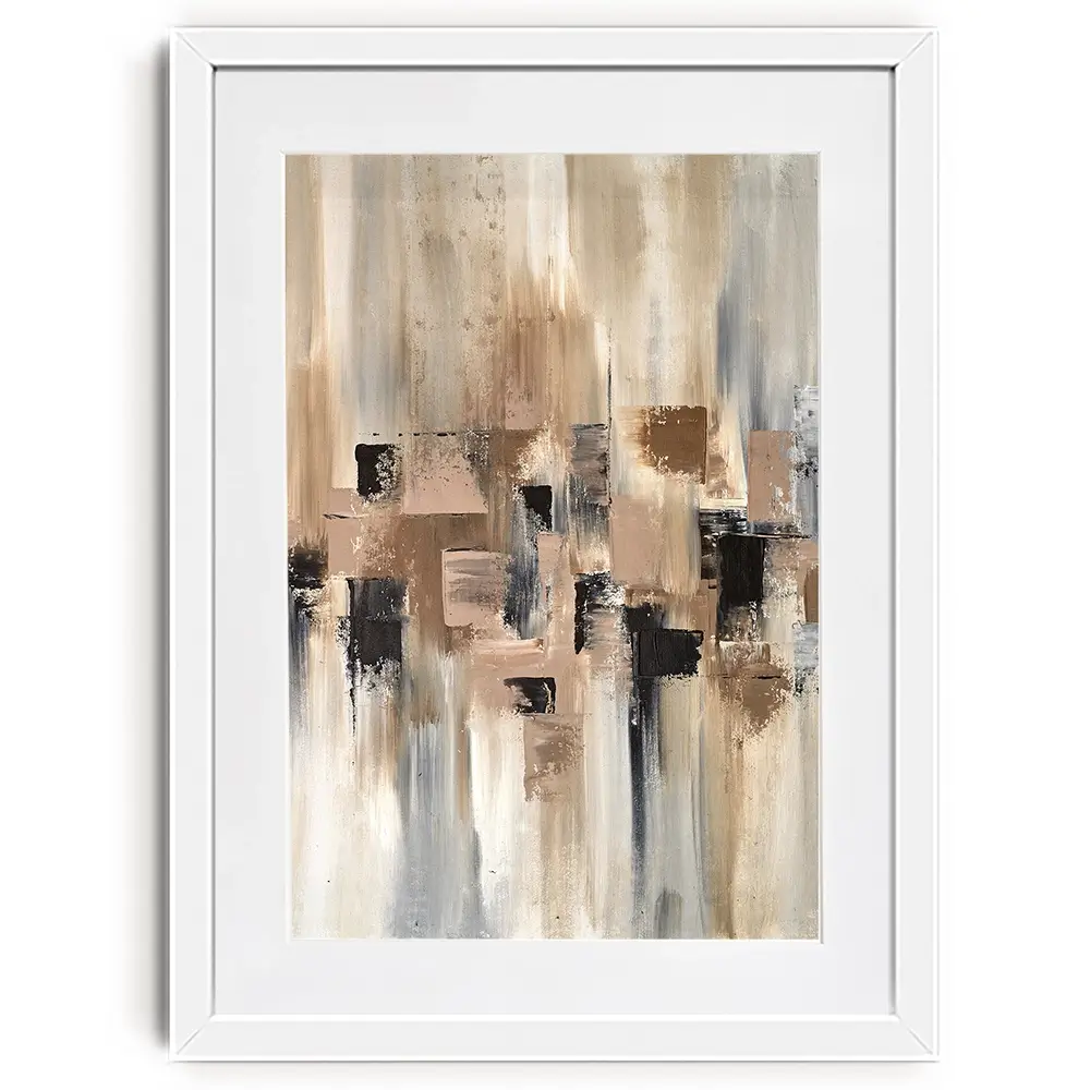 Strokes Of Brown Framed Art Print Strokes Of Brown Framed Art Print wall art product Art Print Shop