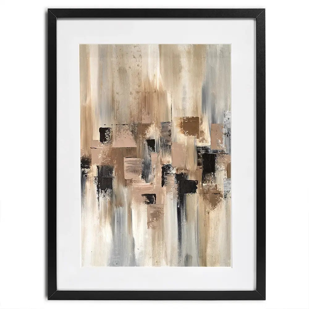 Strokes Of Brown Framed Art Print Strokes Of Brown Framed Art Print wall art product Art Print Shop