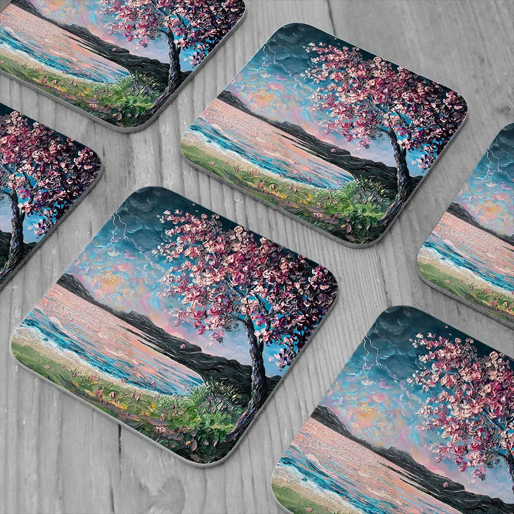 Struck By You Coaster Set Struck By You Coaster Set wall art product Art Print Shop