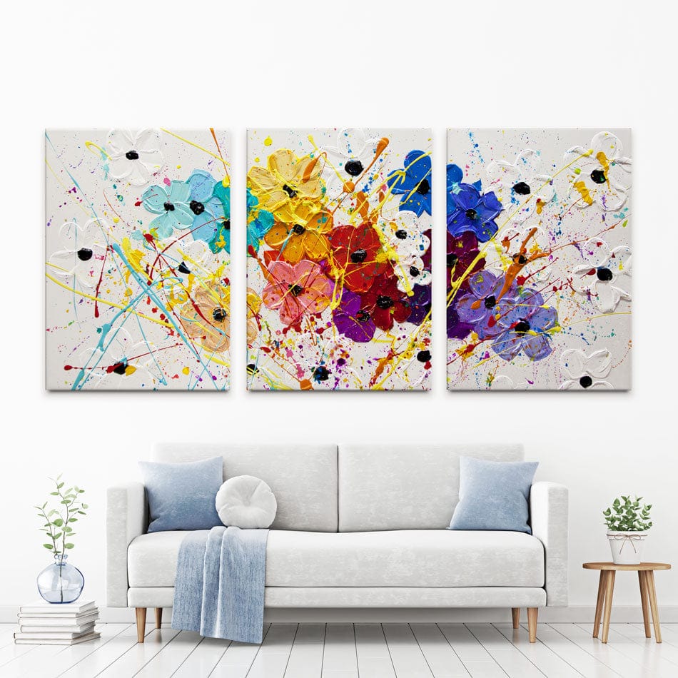 Summer Celebration Trio Canvas Print wall art product Osnat Tzadok
