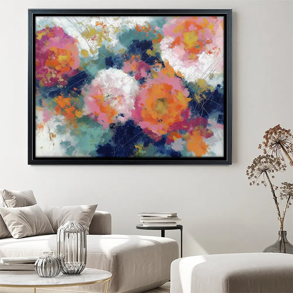 Summer Dahlias Canvas Print Summer Dahlias Canvas Print wall art product Chromatic Storm Studio