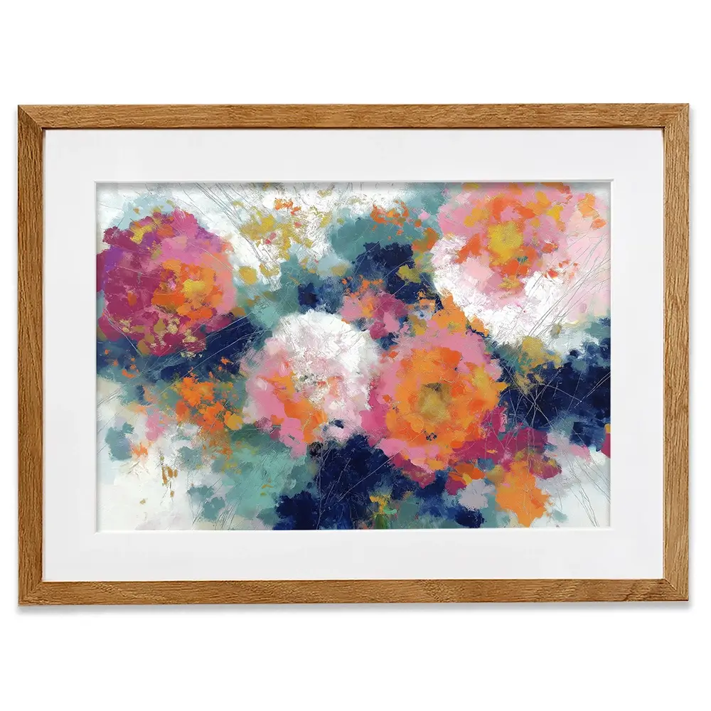 Summer Dahlias Framed Art Print Summer Dahlias Framed Art Print wall art product Chromatic Storm Studio