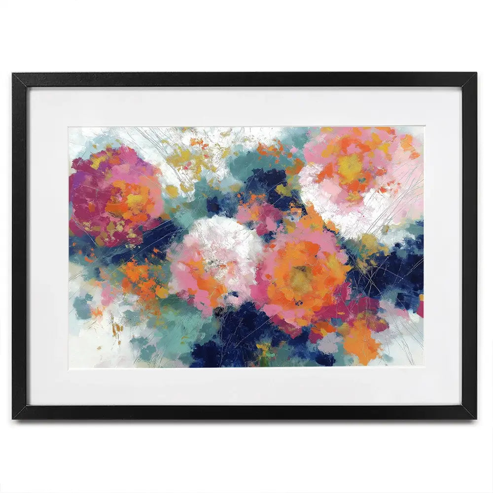 Summer Dahlias Framed Art Print Summer Dahlias Framed Art Print wall art product Chromatic Storm Studio