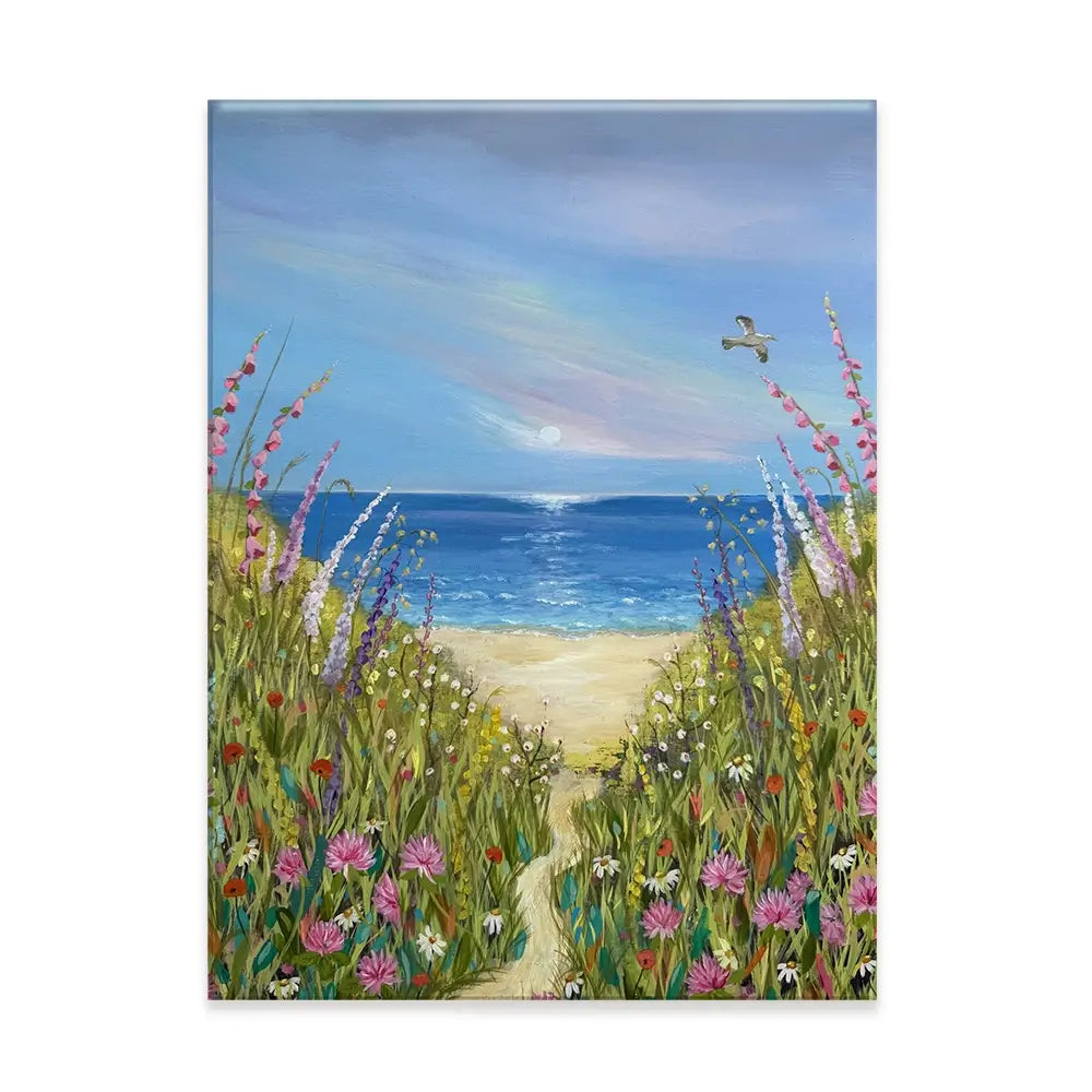 Summer Flowers By The Sea Canvas Print Summer Flowers By The Sea Canvas Print wall art product Karen Sutton