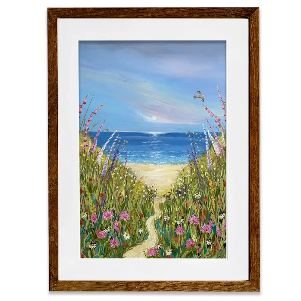 Summer Flowers By The Sea Framed Art Print Summer Flowers By The Sea Framed Art Print wall art product Karen Sutton