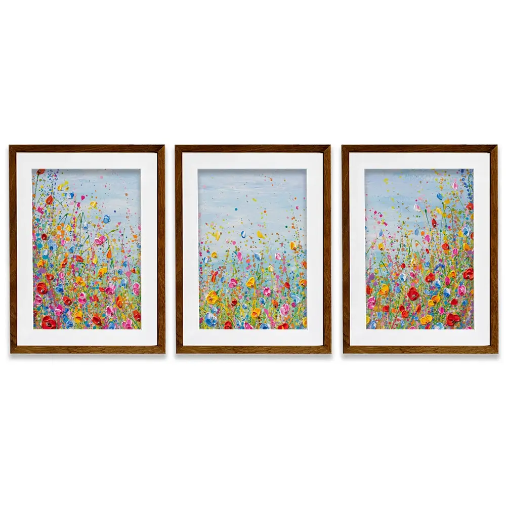 Summer Meadow Framed Art Print Trio Summer Meadow Framed Art Print Trio wall art product Olga Tkachyk