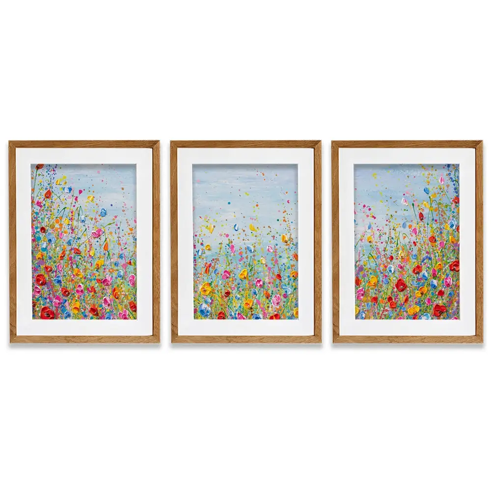Summer Meadow Framed Art Print Trio Summer Meadow Framed Art Print Trio wall art product Olga Tkachyk