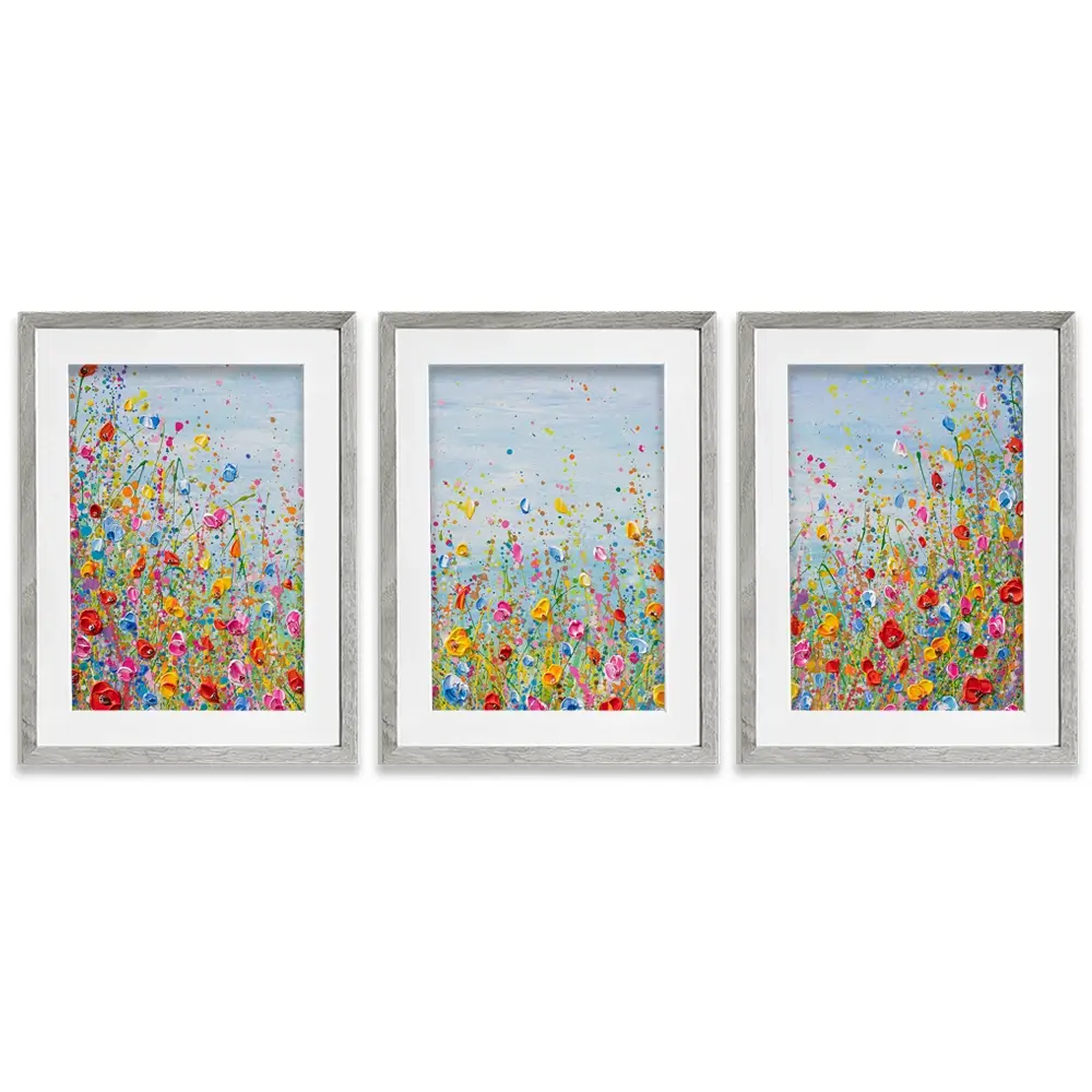 Summer Meadow Framed Art Print Trio Summer Meadow Framed Art Print Trio wall art product Olga Tkachyk