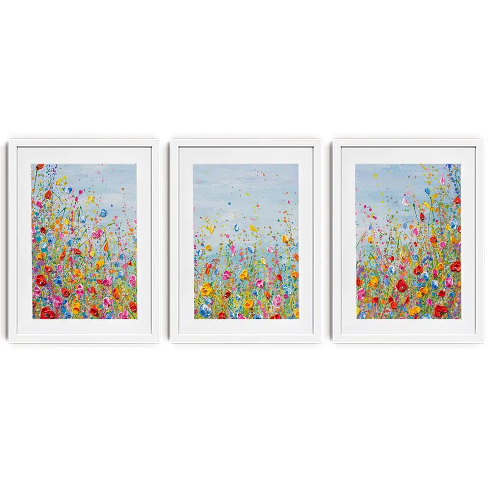 Summer Meadow Framed Art Print Trio Summer Meadow Framed Art Print Trio wall art product Olga Tkachyk