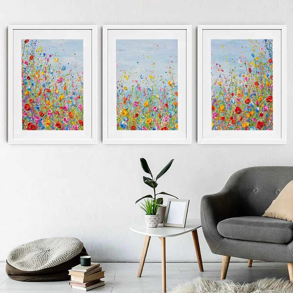Summer Meadow Framed Art Print Trio Summer Meadow Framed Art Print Trio wall art product Olga Tkachyk