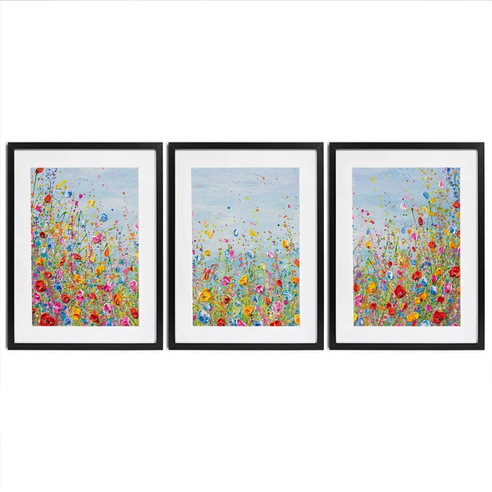 Summer Meadow Framed Art Print Trio Summer Meadow Framed Art Print Trio wall art product Olga Tkachyk
