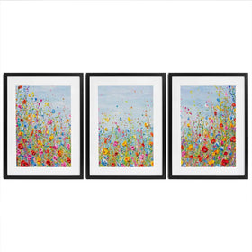 Summer Meadow Framed Art Print Trio Summer Meadow Framed Art Print Trio wall art product Olga Tkachyk