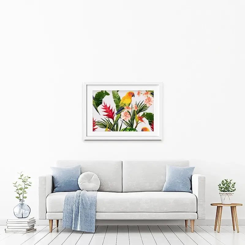 Summer Pattern Framed Art Print Summer Pattern Framed Art Print wall art product Hanna Kh / Shutterstock