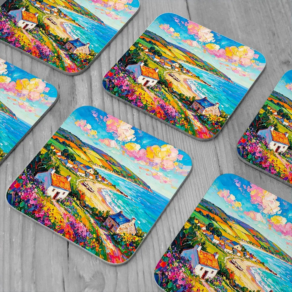 Summer Shore Coaster Set Summer Shore Coaster Set wall art product David Alexander Elder