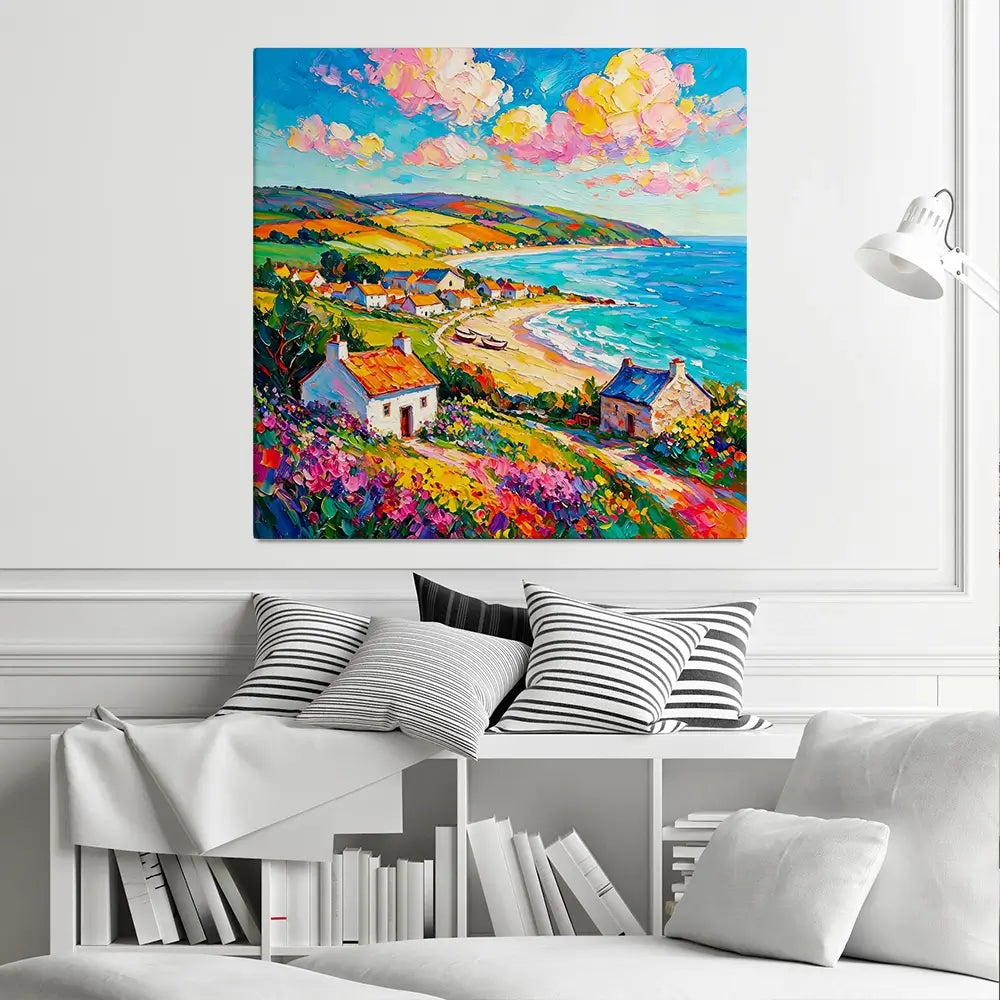 Summer Shore Square Canvas Print Summer Shore Square Canvas Print wall art product David Alexander Elder