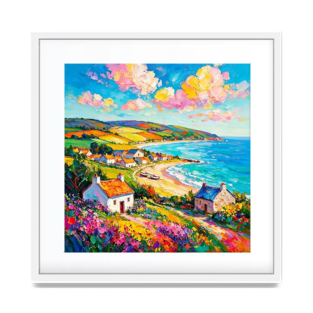 Summer Shore Square Framed Art Print Summer Shore Square Framed Art Print wall art product David Alexander Elder