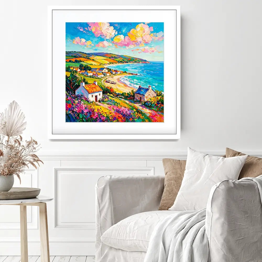 Summer Shore Square Framed Art Print Summer Shore Square Framed Art Print wall art product David Alexander Elder