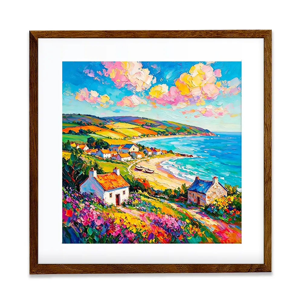 Summer Shore Square Framed Art Print Summer Shore Square Framed Art Print wall art product David Alexander Elder