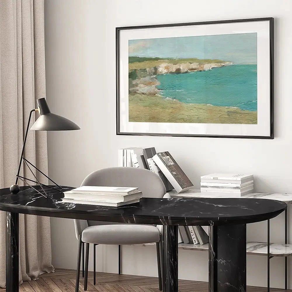 Sun Drenched Cliffs Framed Art Print Sun Drenched Cliffs Framed Art Print wall art product Ethan Harper