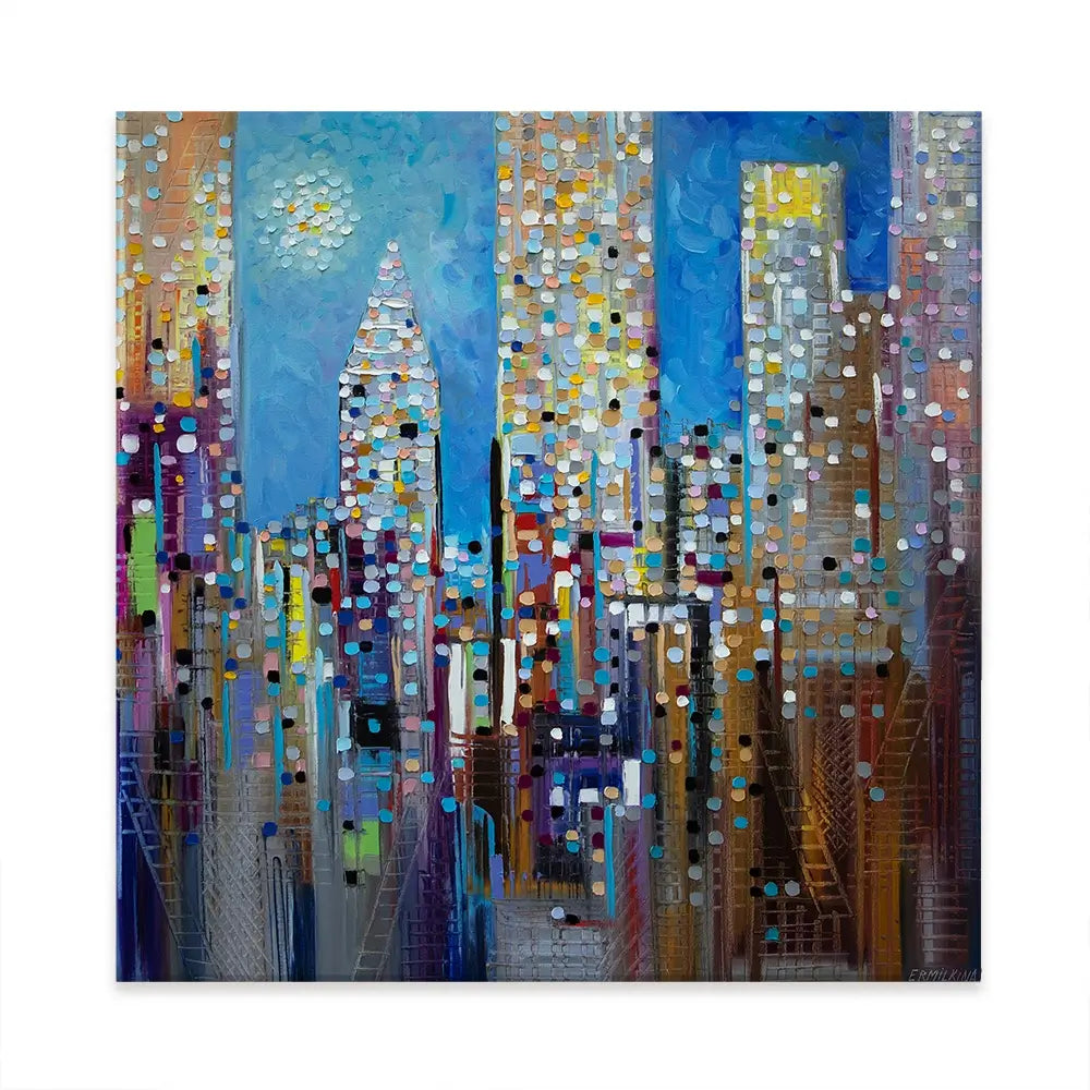 Sun Over The City Canvas Print Sun Over The City Canvas Print wall art product Ekaterina Ermilkina
