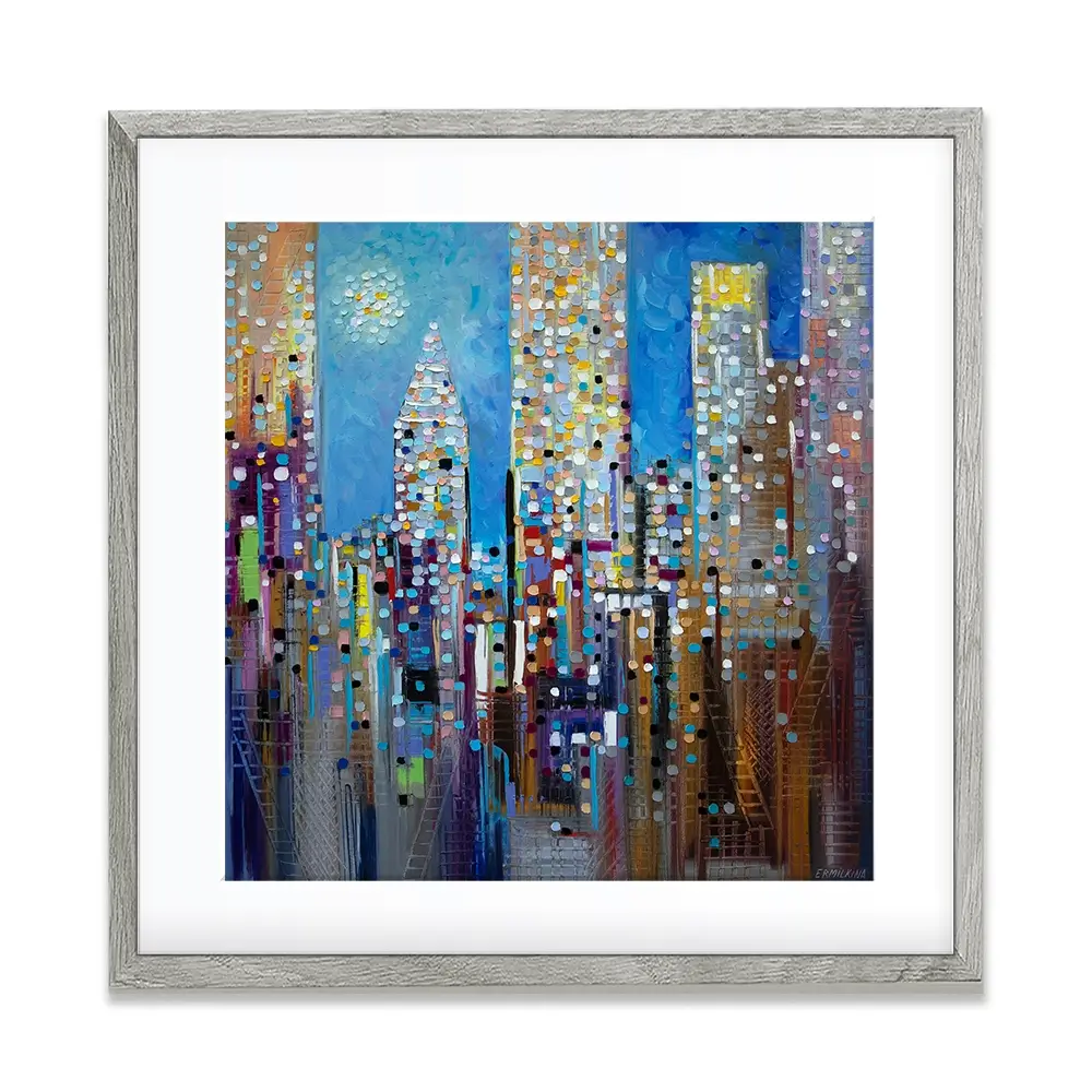 Sun Over The City Framed Art Print Sun Over The City Framed Art Print wall art product Ekaterina Ermilkina