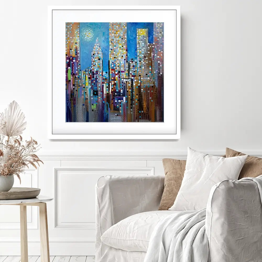 Sun Over The City Framed Art Print Sun Over The City Framed Art Print wall art product Ekaterina Ermilkina