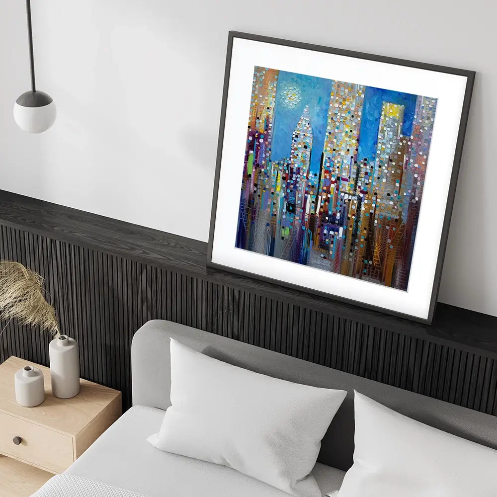 Sun Over The City Framed Art Print Sun Over The City Framed Art Print wall art product Ekaterina Ermilkina