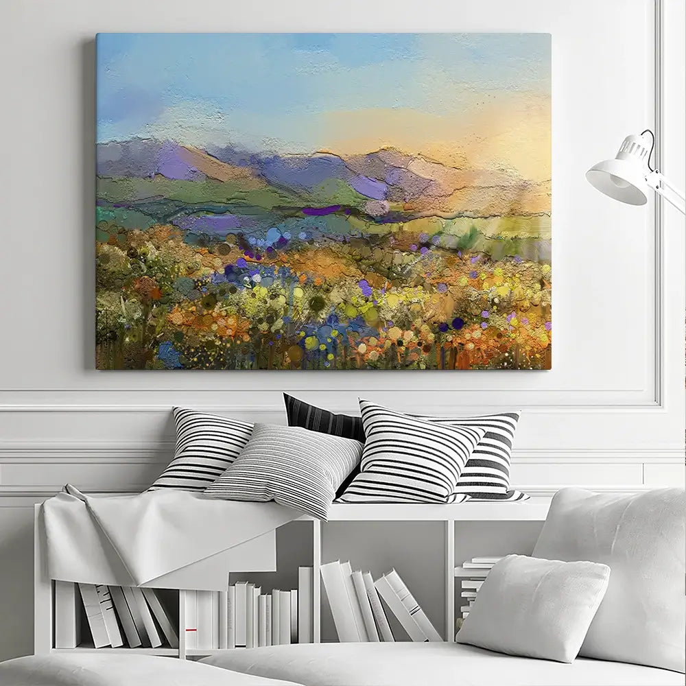 Sun Over The Field Canvas Print Sun Over The Field Canvas Print wall art product Art Print Shop