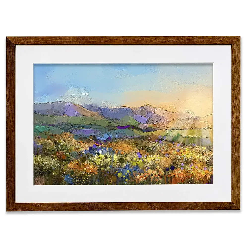 Sun Over The Field Framed Art Print Sun Over The Field Framed Art Print wall art product Art Print Shop