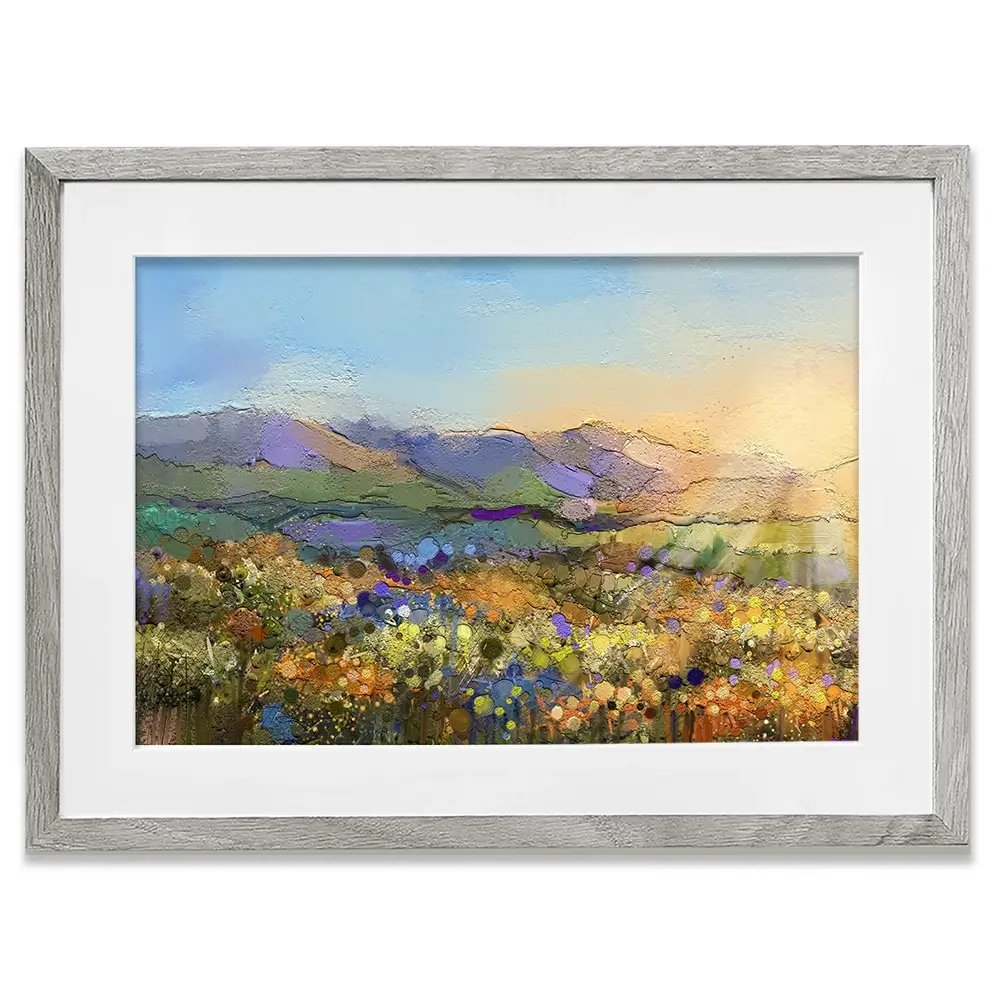 Sun Over The Field Framed Art Print Sun Over The Field Framed Art Print wall art product Art Print Shop