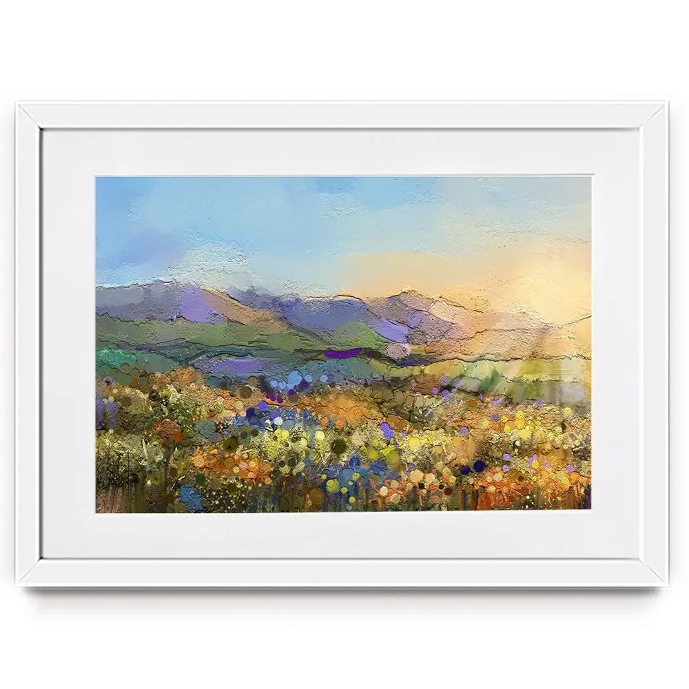 Sun Over The Field Framed Art Print Sun Over The Field Framed Art Print wall art product Art Print Shop