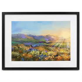 Sun Over The Field Framed Art Print Sun Over The Field Framed Art Print wall art product Art Print Shop