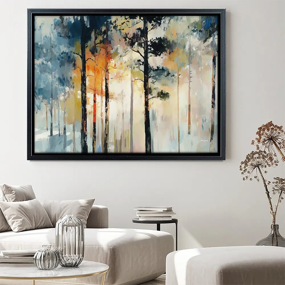 Sun Rays Through The Trees Canvas Print Sun Rays Through The Trees Canvas Print wall art product Leon Devenice