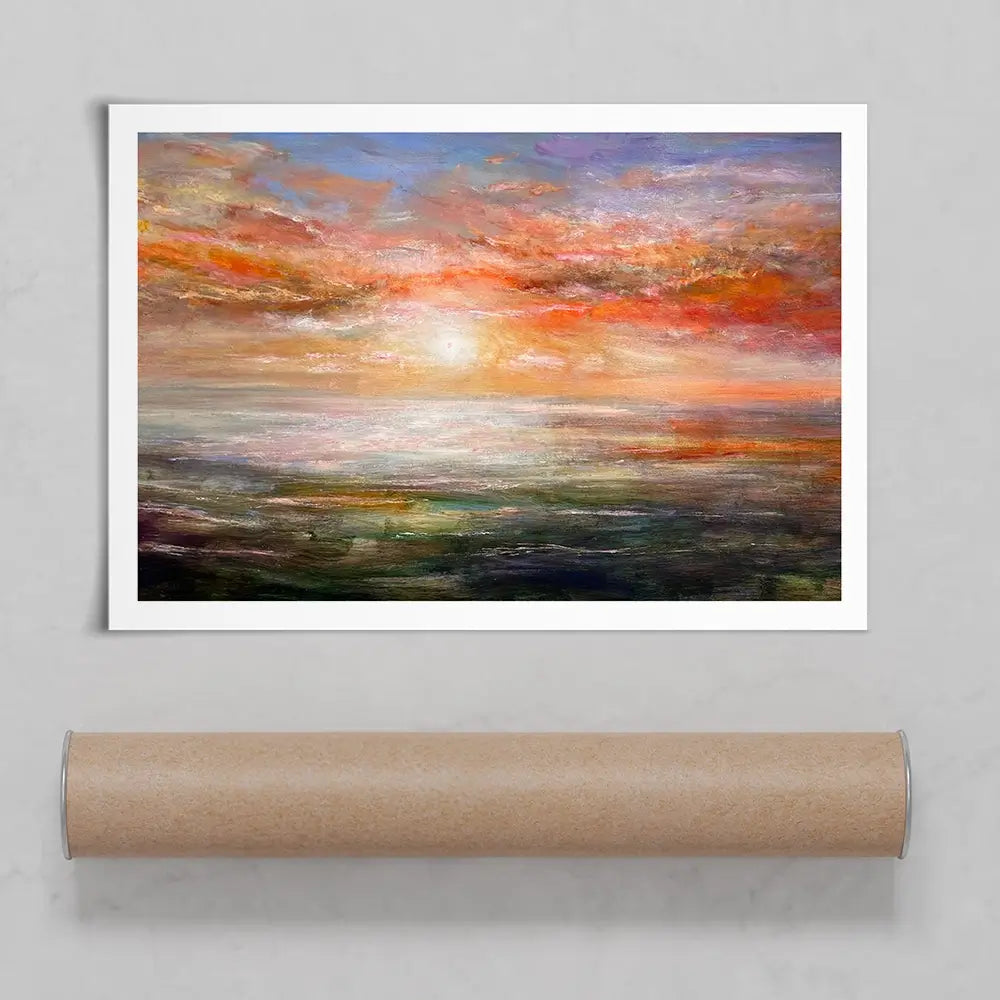 Sun Rising Over Plymouth Sound Art Print Sun Rising Over Plymouth Sound Art Print wall art product Craig Askew