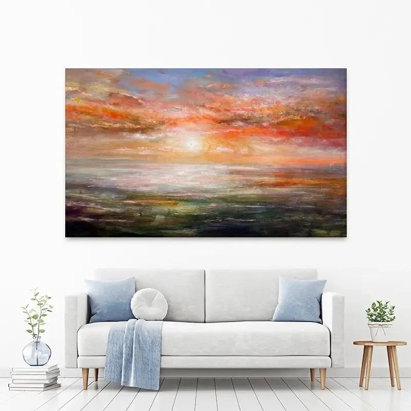 Sun Rising Over Plymouth Sound Canvas Print Sun Rising Over Plymouth Sound Canvas Print wall art product Craig Askew