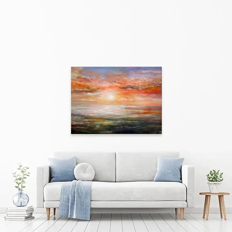 Sun Rising Over Plymouth Sound Canvas Print Sun Rising Over Plymouth Sound Canvas Print wall art product Craig Askew