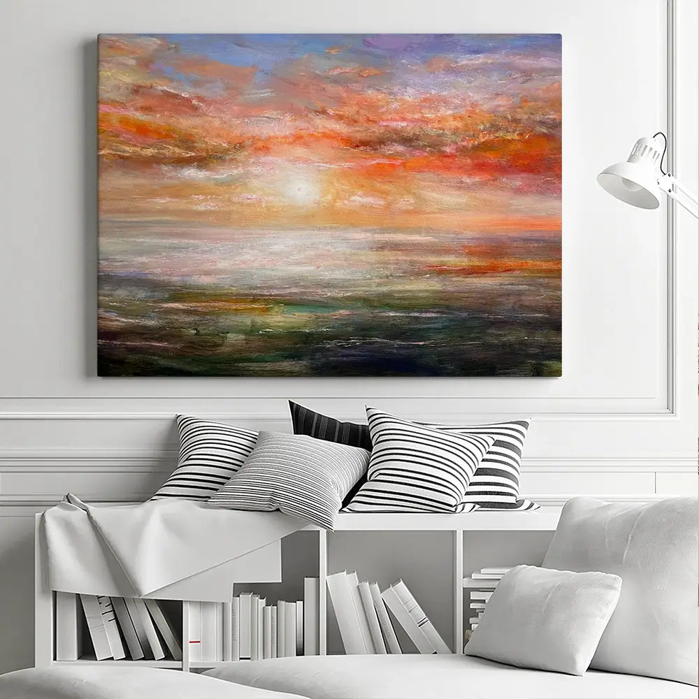 Sun Rising Over Plymouth Sound Canvas Print Sun Rising Over Plymouth Sound Canvas Print wall art product Craig Askew