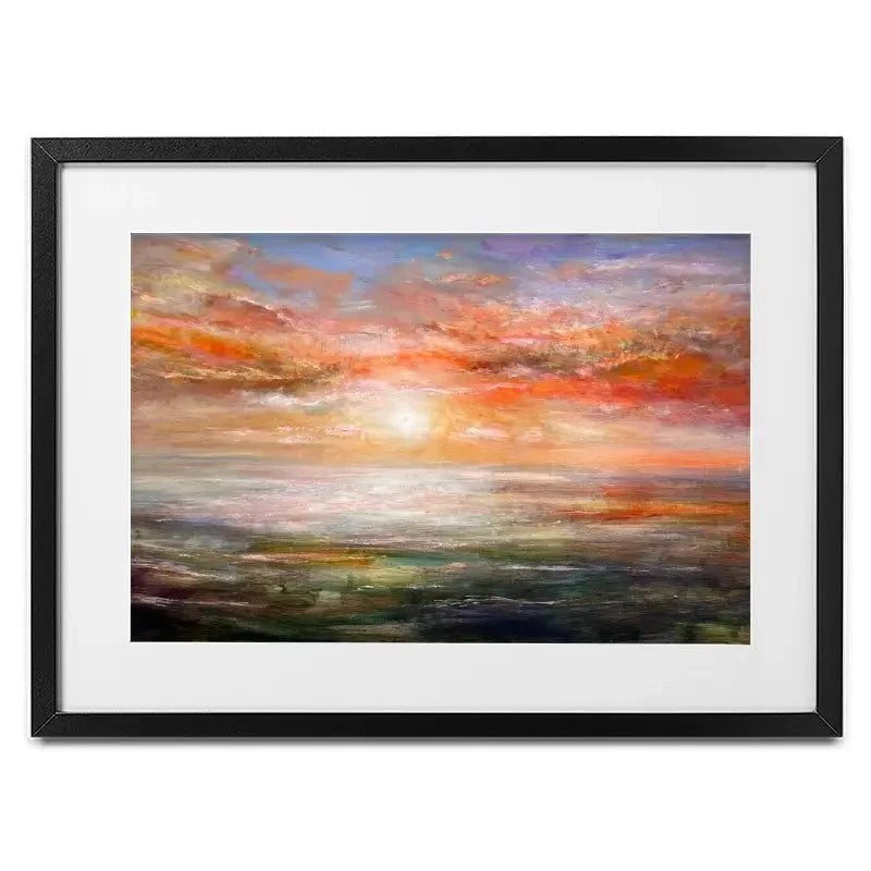 Sun Rising Over Plymouth Sound Framed Art Print Sun Rising Over Plymouth Sound Framed Art Print wall art product Craig Askew