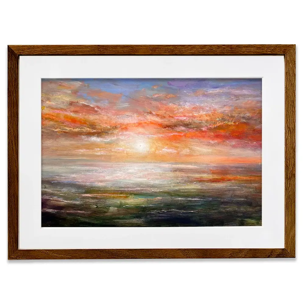 Sun Rising Over Plymouth Sound Framed Art Print Sun Rising Over Plymouth Sound Framed Art Print wall art product Craig Askew